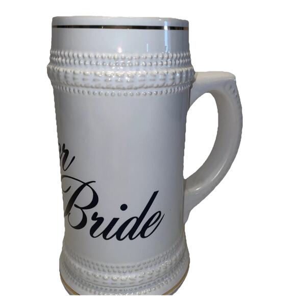 Father of the Bride White Beer Mug Stein 6.75" Orca Coatings - Picture 3 of 6